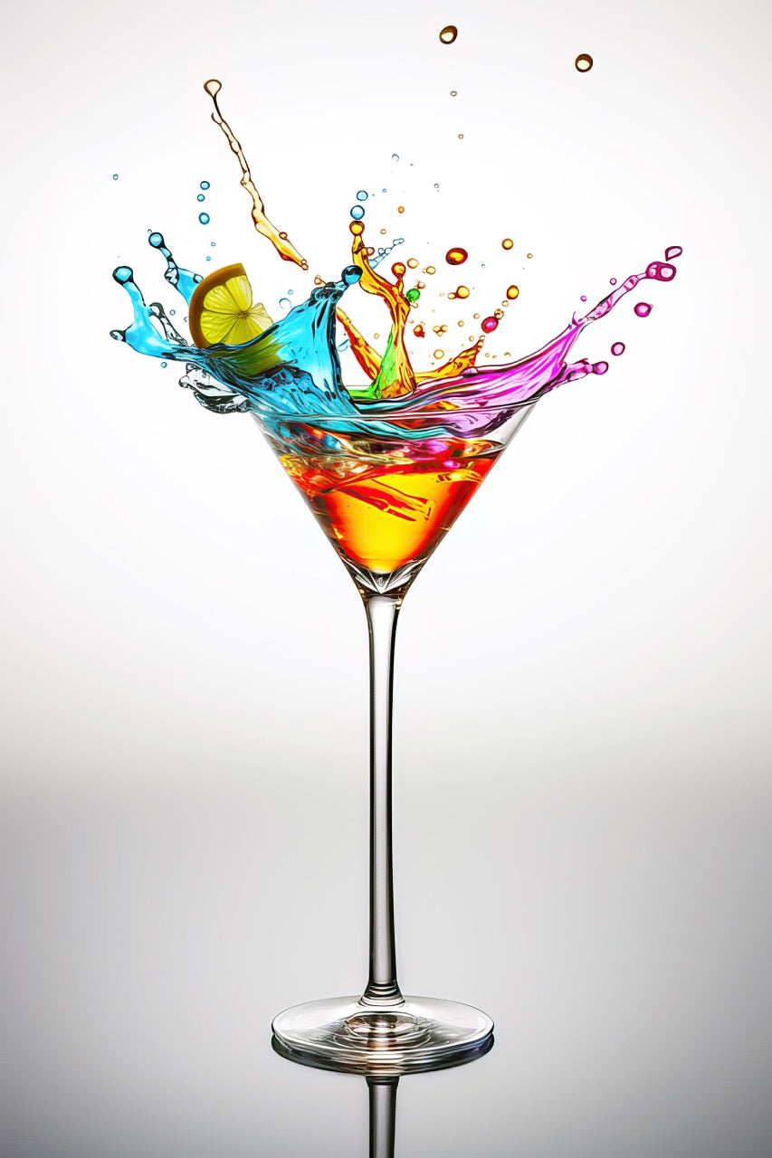 Colorful Cocktail Splash: A Symphony in a Glass