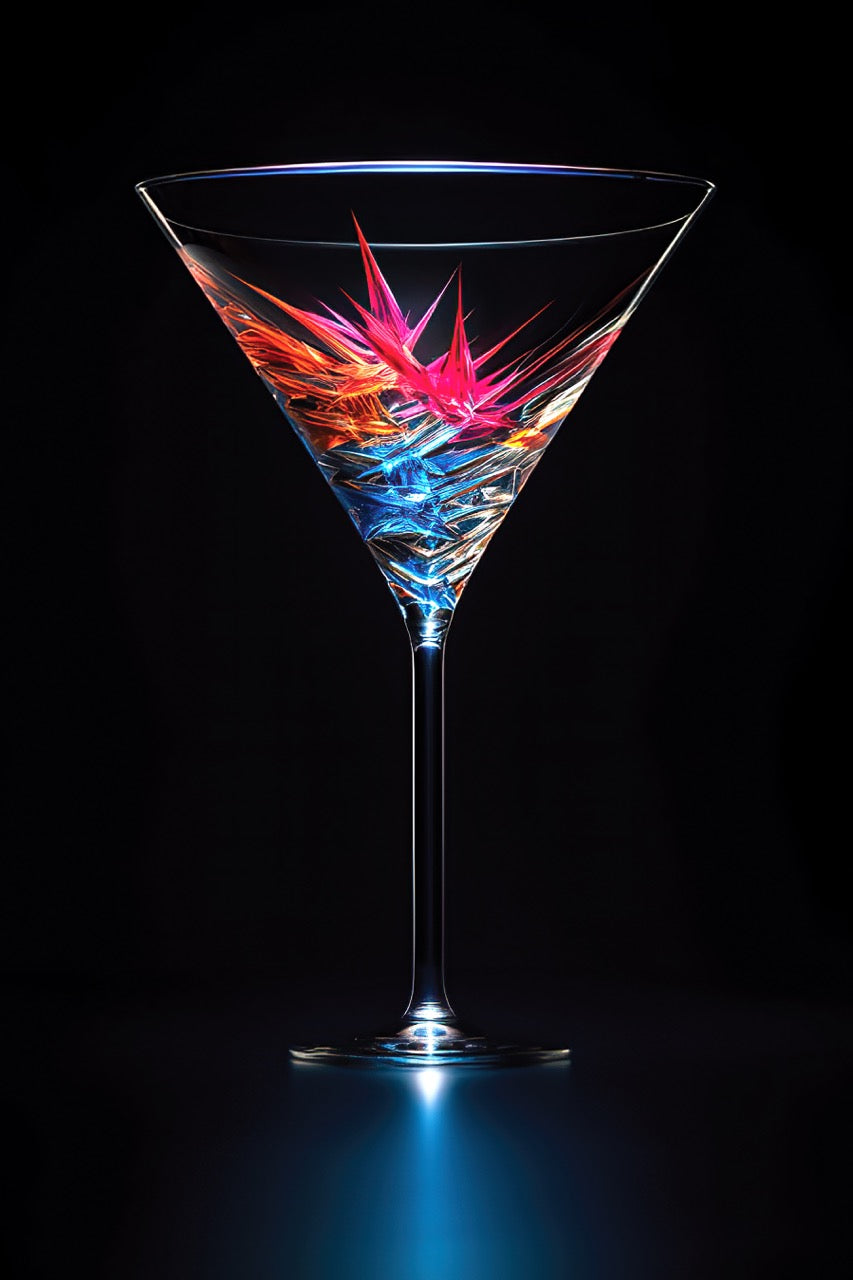 Neon Glow: The Artistic Martini