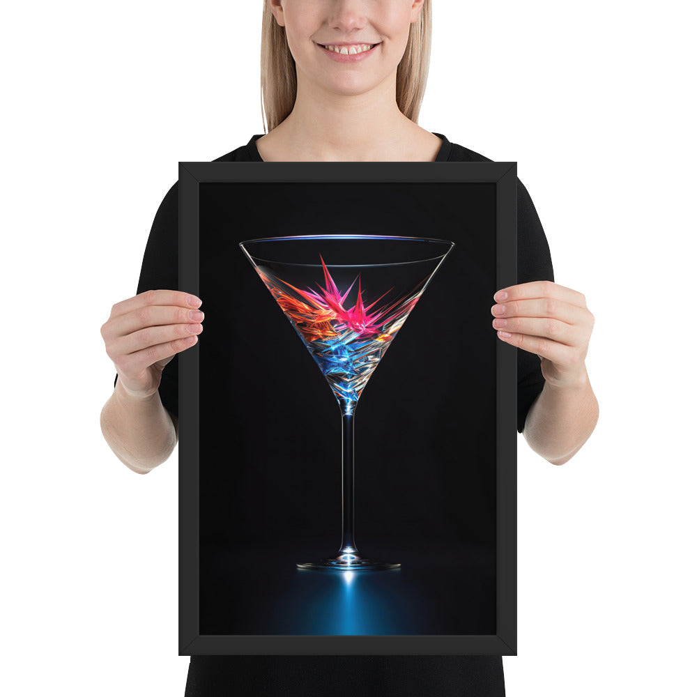 Martini Glass Framed Art