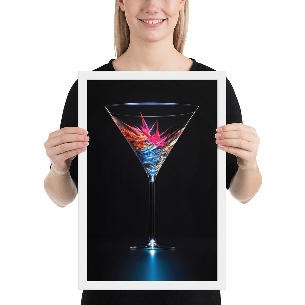 Martini Glass Framed Art