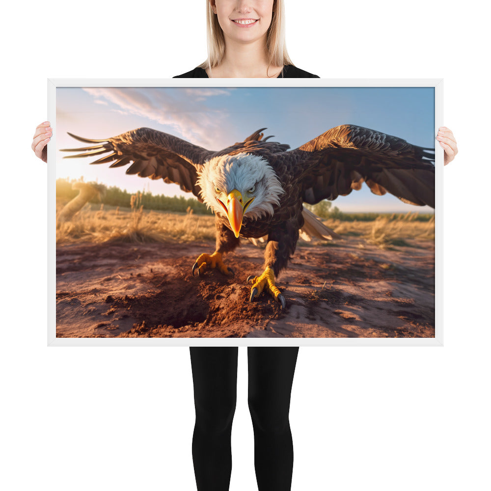Bald Eagle Stare Framed Art
