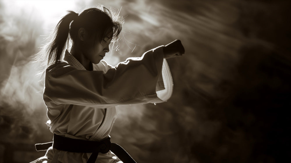 Powerful Karate Punch - Female Martial Artist