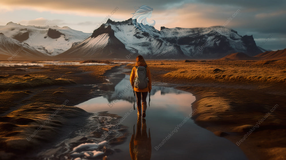 Lone Explorer Mountain Reflection